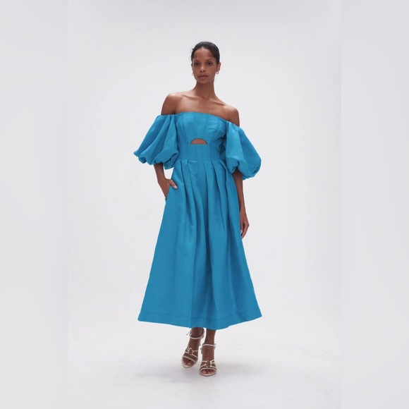 Aje Eugenie Off Shoulder Midi Dress - Picture 2 of 4